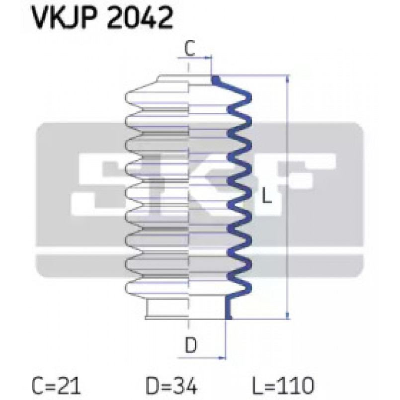 VKJP 2042 SKF - Пильовик привідного валу